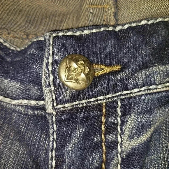 Wired Heart Jeans Womens 30 Stretch Medium Wash Low Rise Bootcut - Picture 5 of 9